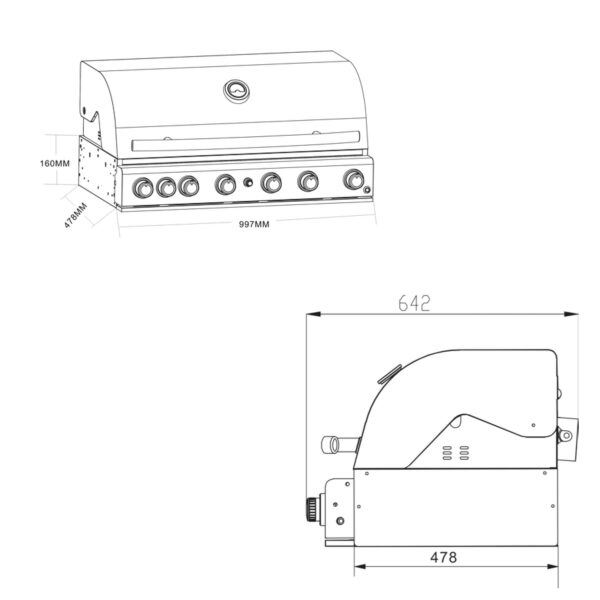 TOP-LINE - ALLGRILL CHEF XL - BUILT-IN  mit Air System – Bild 3