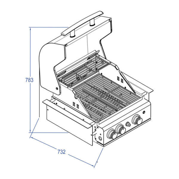 TOP-LINE - ALLGRILL CHEF S - BUILT-IN  mit Air System – Bild 10