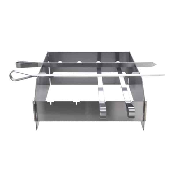 Edelstahl Schaschlik-Set mit Spritzschutz für CHEF S/M/L/XL u. Allrounder – Bild 4